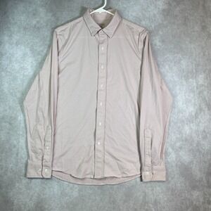 Rhone Shirt Mens Medium Red Striped Button Up Long Sleeve Performance Golf
